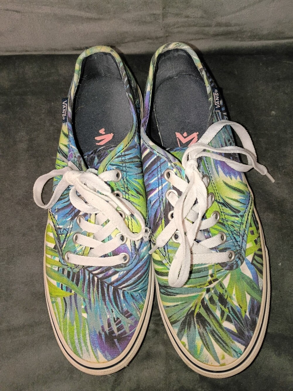 Vans Camden Low Top Multi Color Palm Leaf Print Sneakers Size 8.5